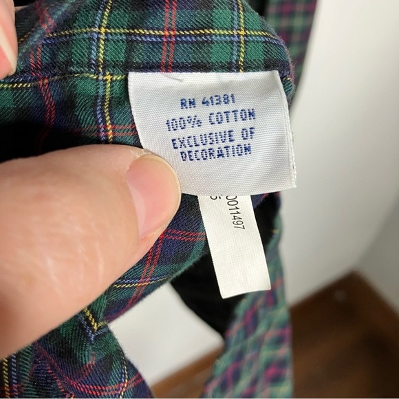Ralph Lauren Green plaid button down shirt mens XL Christmas plaid 100% cotton - Picture 8 of 10